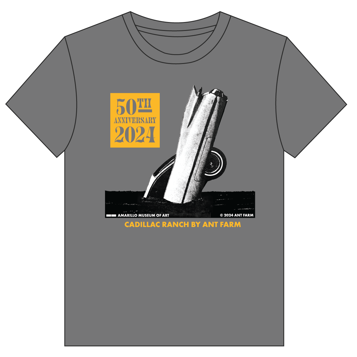 50th Anniversary Cadillac Ranch shirt — Amarillo Museum of Art